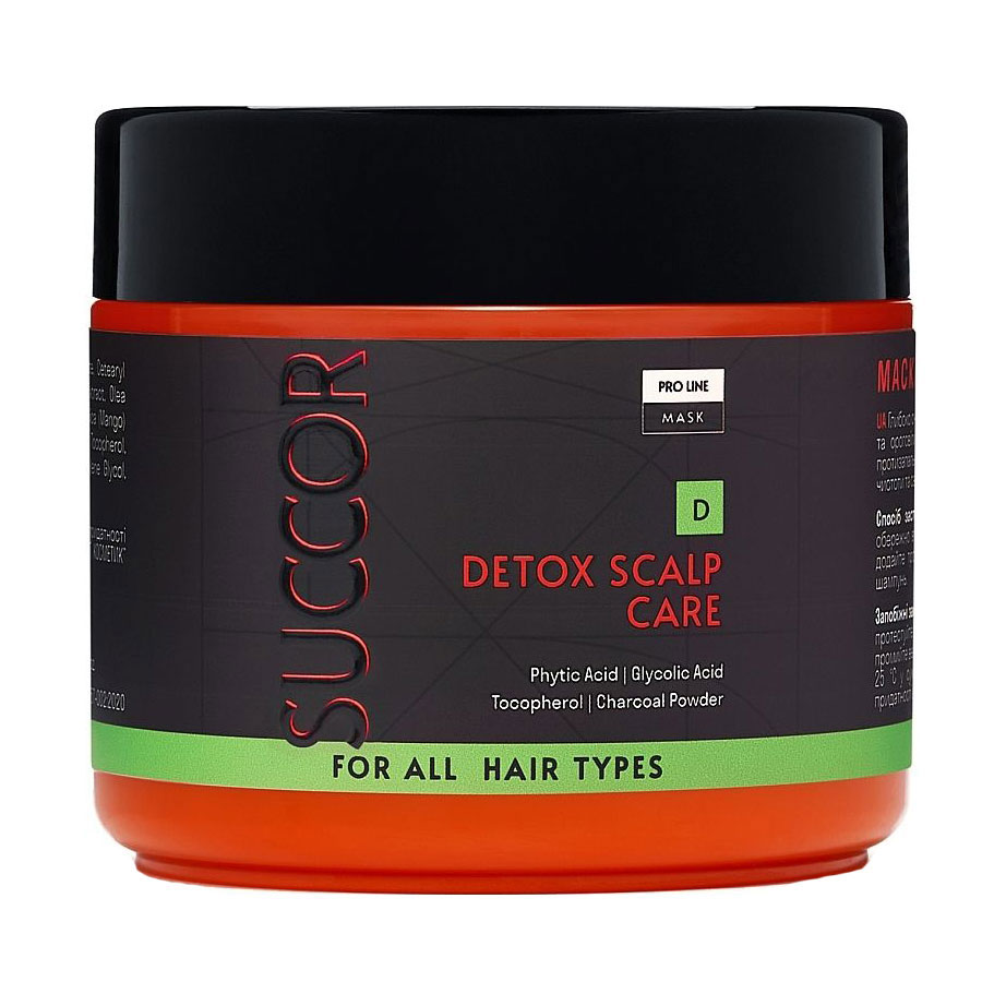 Детокс маска для шкіри голови Succor Detox Scalp Care Mask, 300 мл